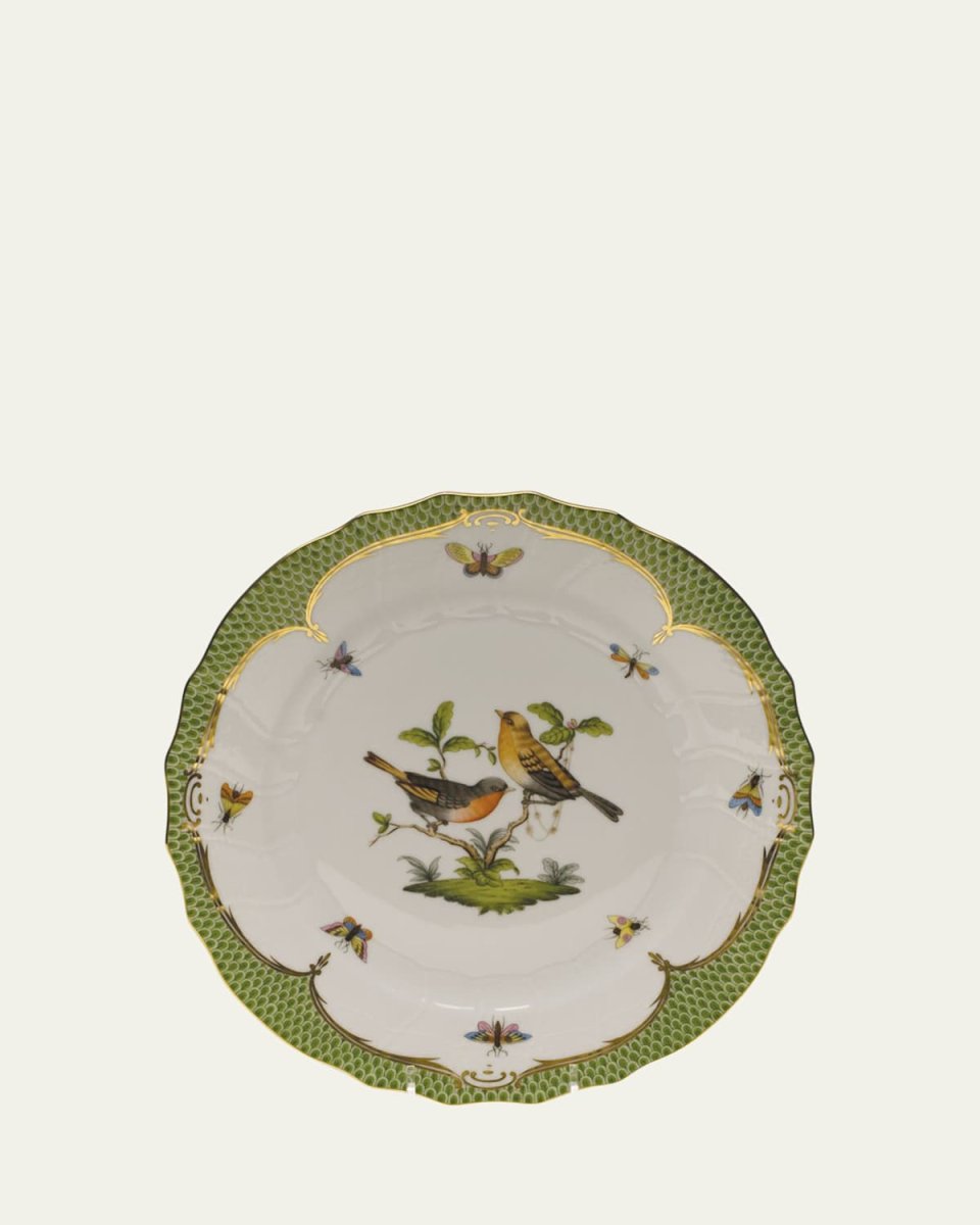 Rothschild Bird Green Motif 09 Dinner Plate